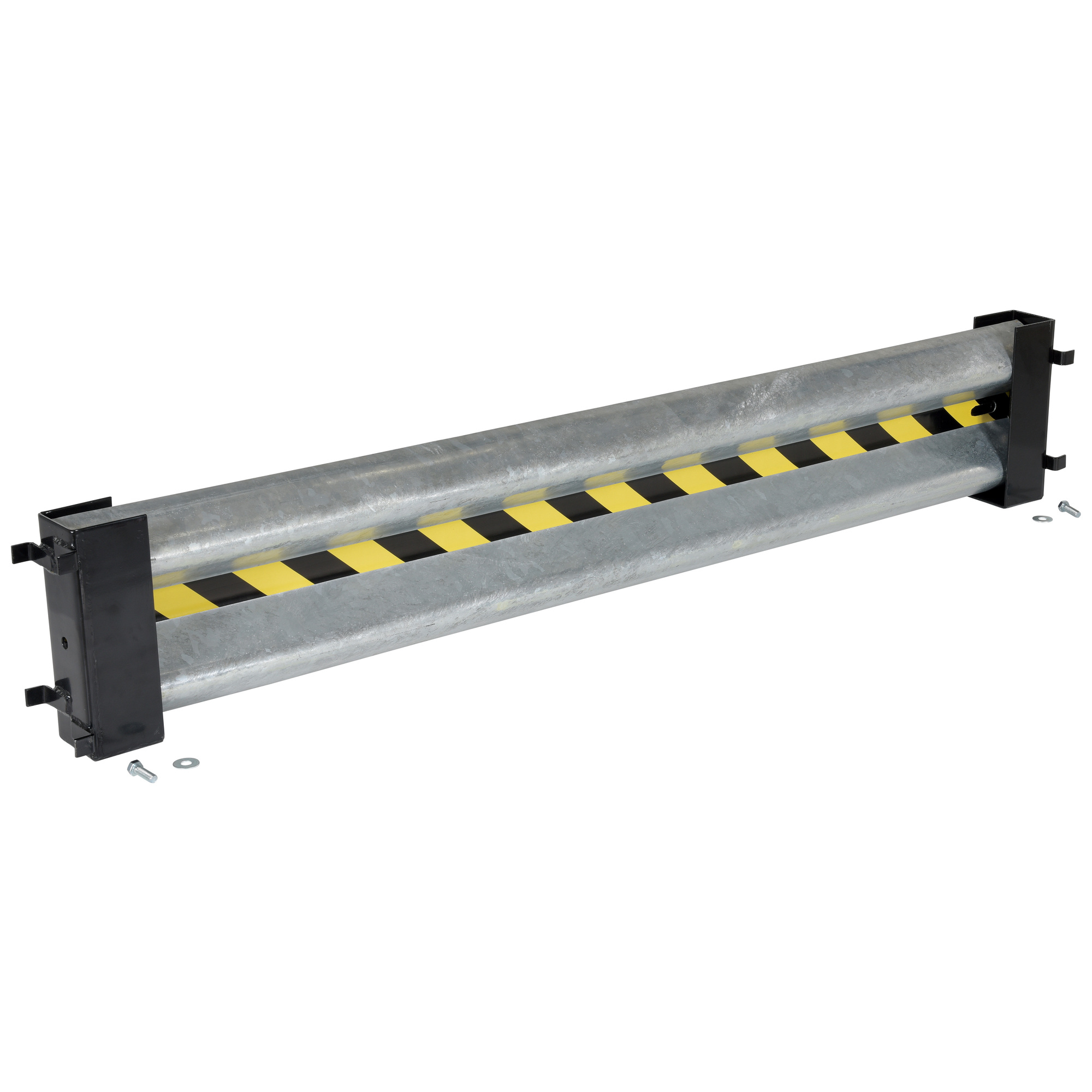 Vestil Galvanized Steel Drop In Guard Rail 2 Ribbed 60 In. Length Gray